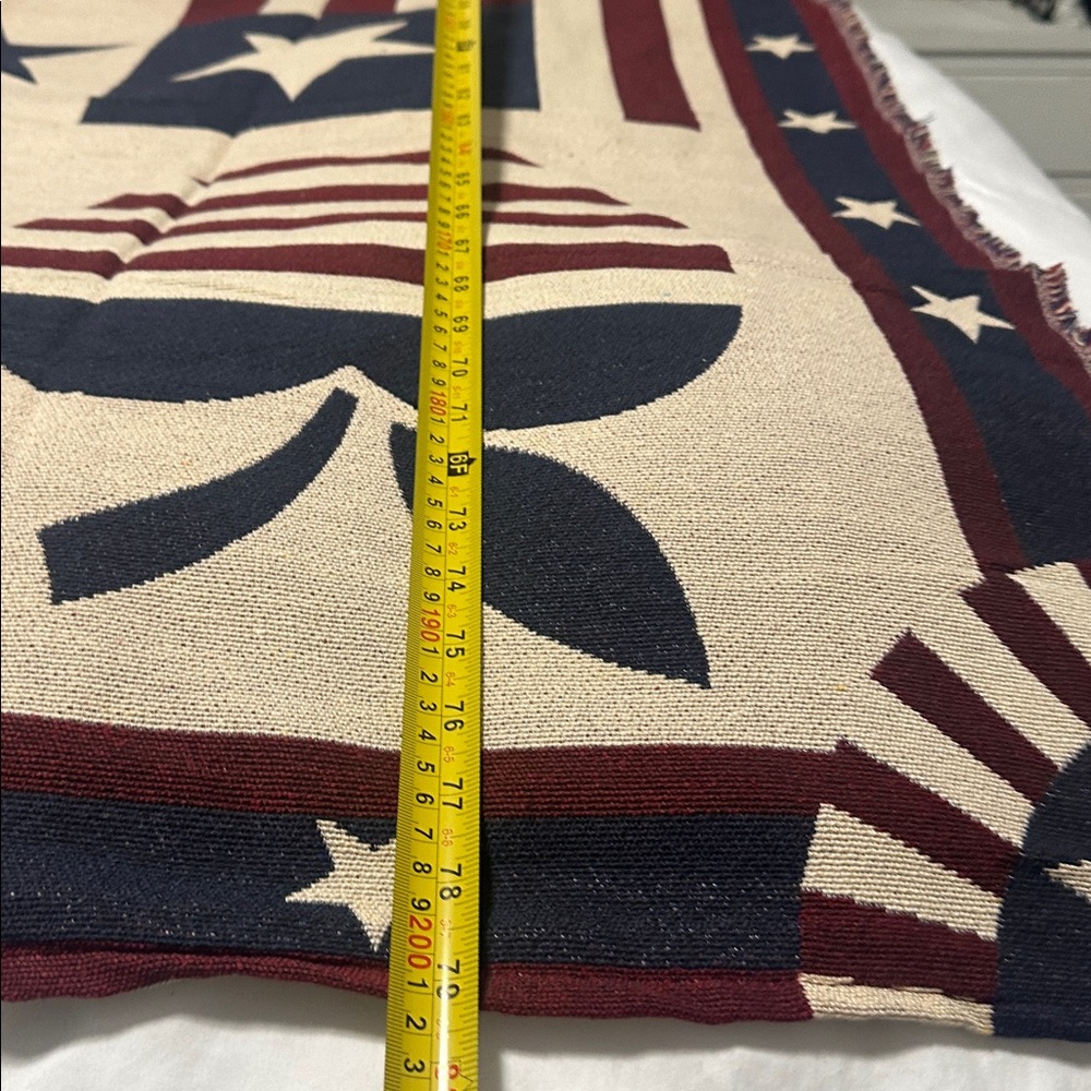 COLLECTIONS ETC. Patriotic Blanket Country American Flag Throw Blanket - Picture 9 of 9